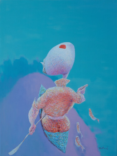Картина под названием "YOUR ERA VI" - Bin Xu, Подлинное произведение искусства, Масло Установлен на Деревянная рама для носи…