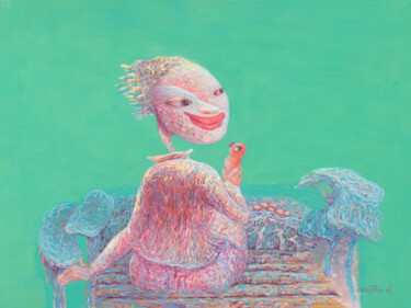 Peinture intitulée "SLOW DOWN VI" par Bin Xu, Œuvre d'art originale, Huile Monté sur Châssis en bois