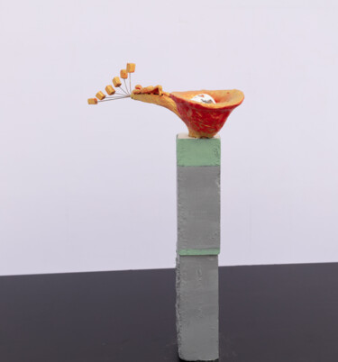 Sculpture titled "NO SMOKING PLEASE" by Bin Xu, Original Artwork, Clay