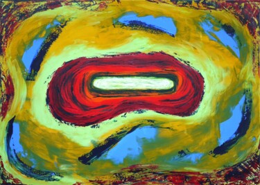 Картина под названием "See" - Bina Sommer, Подлинное произведение искусства, Масло Установлен на Деревянная рама для носилок