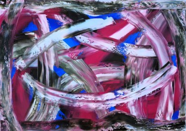 Картина под названием "Geflecht" - Bina Sommer, Подлинное произведение искусства, Масло Установлен на Деревянная рама для но…
