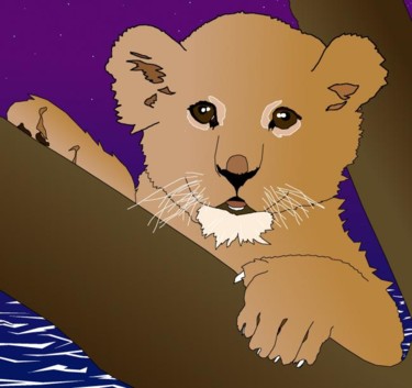 Digital Arts titled "Lion Cub Affiliatin…" by Binary Option, Original Artwork, Digital Painting