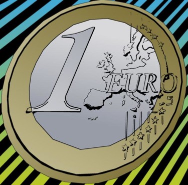 Digital Arts titled "One Euro Coin Affil…" by Binary Option, Original Artwork, Digital Painting