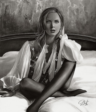 Peinture intitulée "sensuelle" par Emmanuel Diot, Œuvre d'art originale, Acrylique Monté sur Métal
