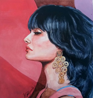 Painting titled "POTRAIT" by Biranchi Muduli, Original Artwork