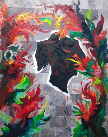 Картина под названием "Вход на кладбище" - Наталья Бырдина, Подлинное произведение искусства, Акрил Установлен на Деревянная…