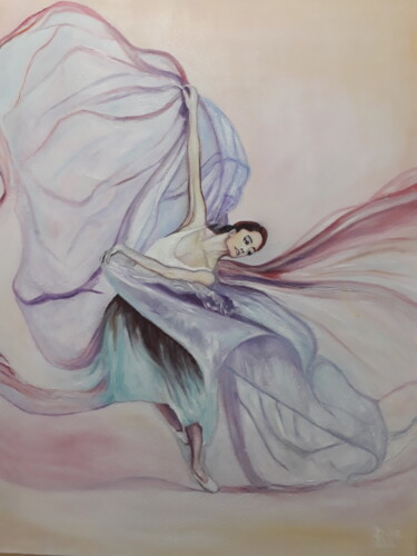 Painting titled "Pretty Ballerina" by Birger Dicke, Original Artwork, Oil