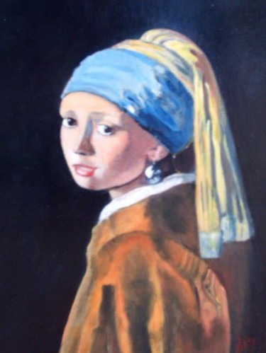 Pintura intitulada "Kopie nach Vermeer…" por Birger Dicke, Obras de arte originais, Outro