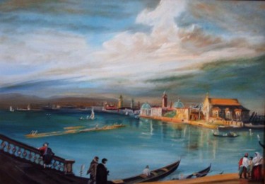 Painting titled "Kopie nach Canalett…" by Birger Dicke, Original Artwork