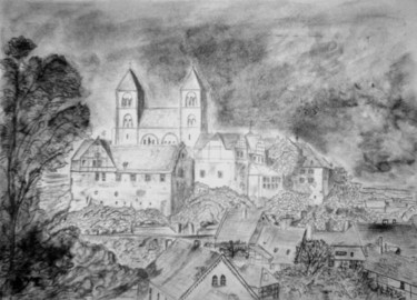 Dibujo titulada "Quedlinburg" por Birger Dicke, Obra de arte original, Otro