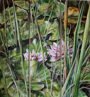 Malerei mit dem Titel "Kraft der Natur Tri…" von Birgit Deuschle (BIGUI), Original-Kunstwerk, Acryl Auf Keilrahmen aus Holz…