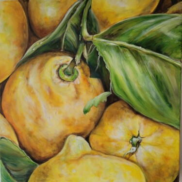 제목이 "Zitronen"인 미술작품 Birgit Deuschle (BIGUI)로, 원작, 아크릴 나무 들것 프레임에 장착됨