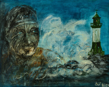 Malerei mit dem Titel "Der alte Mann und d…" von Birgit Weisenburger, Original-Kunstwerk, Acryl