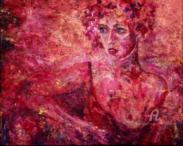 Картина под названием "Tender Rose (LEFTY…" - Birgit Weisenburger, Подлинное произведение искусства, Акрил