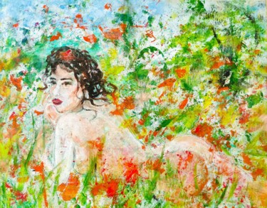 Painting titled "SPRINGTIME - Lefty…" by Birgit Weisenburger, Original Artwork, Acrylic