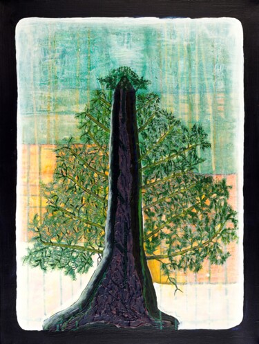 Картина под названием "Mammutbaum" - Birgit Wollersheim, Подлинное произведение искусства, Акрил