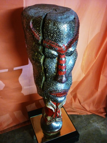 Sculpture titled "tiki statue" by Mirco Baresco, Original Artwork