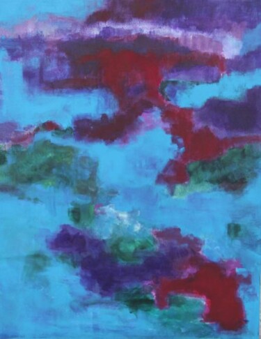 Pittura intitolato "Spring clouds" da Birute Nomeda Stankuniene, Opera d'arte originale