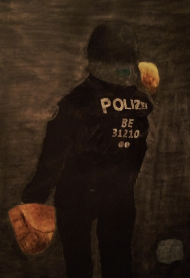 Картина под названием "die Tasche von Frau…" - Helmut Bischof, Подлинное произведение искусства, Воск