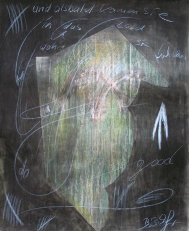 Malerei mit dem Titel "Do good" von Helmut Bischof, Original-Kunstwerk, Wachs