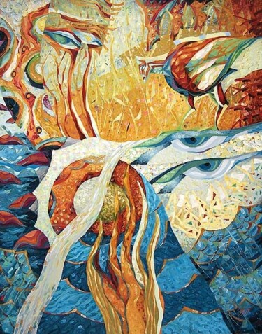 Malerei mit dem Titel "Curiosity 2" von Biser Panayotov, Original-Kunstwerk, Öl