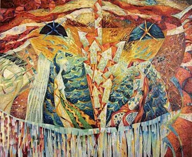Pittura intitolato "After the desert" da Biser Panayotov, Opera d'arte originale, Olio
