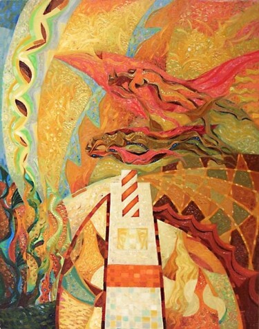 Pittura intitolato "Frame of mind 2" da Biser Panayotov, Opera d'arte originale, Olio
