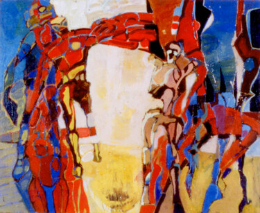 Malerei mit dem Titel "Arch" von Biser Panayotov, Original-Kunstwerk, Öl