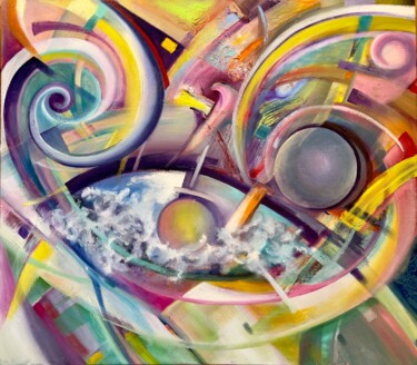 Картина под названием "« Две Реальности »" - Biser Мironov, Подлинное произведение искусства, Масло