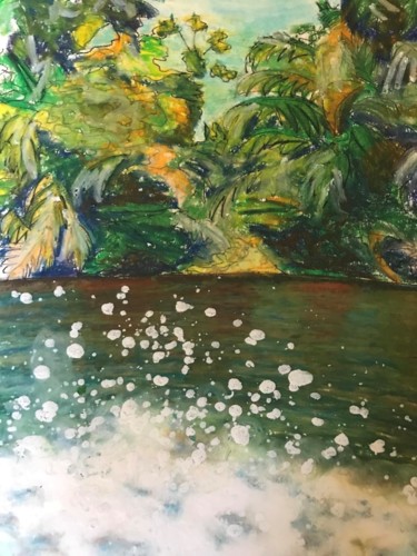 Painting titled "Jungle Fever" by Chantal Bishop-Corre, Original Artwork, Pastel
