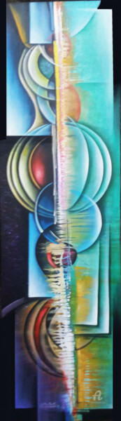 Peinture intitulée "La roue des couleurs" par Bitho Faustin, Œuvre d'art originale, Acrylique