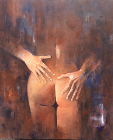 Painting titled "Les Mains" by Bivan, Original Artwork, Acrylic Mounted on Wood Stretcher frame