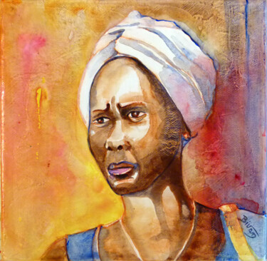 Painting titled "Femmes cubaines n°2" by Bivan, Original Artwork, Acrylic Mounted on Wood Stretcher frame