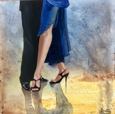 Painting titled "Tango 30-2" by Bivan, Original Artwork, Acrylic Mounted on Wood Stretcher frame