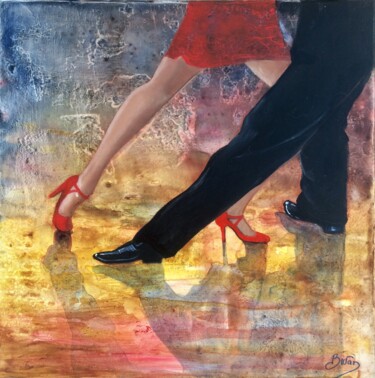 Malarstwo zatytułowany „Tango 30 -3” autorstwa Bivan, Oryginalna praca, Akryl Zamontowany na Drewniana rama noszy