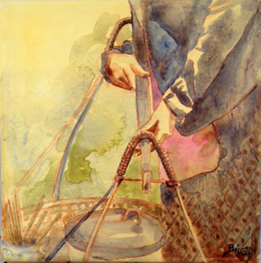 Painting titled "LES PANIERS" by Bivan, Original Artwork, Acrylic