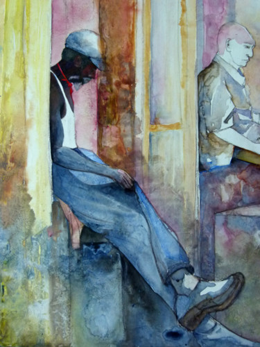 Peinture intitulée "15H LA SIESTE" par Bivan, Œuvre d'art originale, Acrylique Monté sur Châssis en bois
