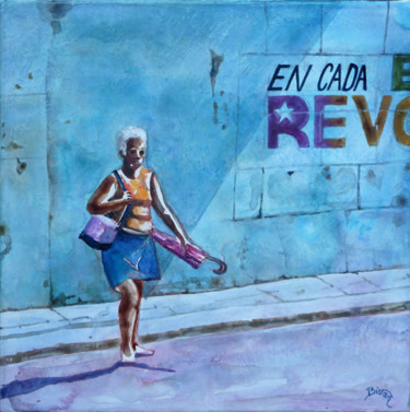 Картина под названием "EN CADA BARRI 3" - Bivan, Подлинное произведение искусства, Акрил Установлен на Деревянная рама для н…
