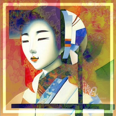 Digital Arts titled "Aiko" by Beiza Wieland, Original Artwork, Digital Collage