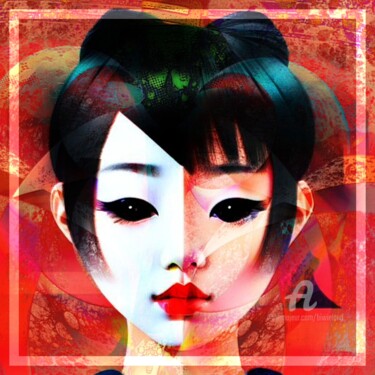Artes digitais intitulada "Mayumi" por Beiza Wieland, Obras de arte originais, colagem digital