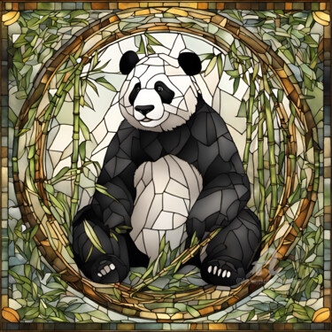 Artes digitais intitulada "Panda" por Beiza Wieland, Obras de arte originais, Imagem gerada por IA