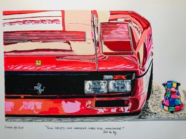 Peinture intitulée "FERRARI 288 GTO, SO…" par Bixhope_art, Œuvre d'art originale, Acrylique