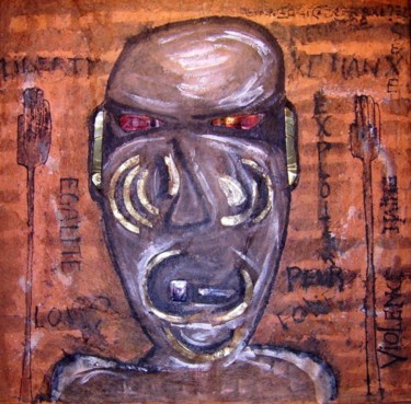 Painting titled "Congo II" by Jone'S, Original Artwork, Acrylic