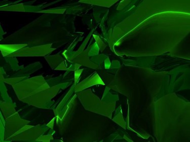 Digital Arts titled "Green Metal" by Bruce Black, Original Artwork