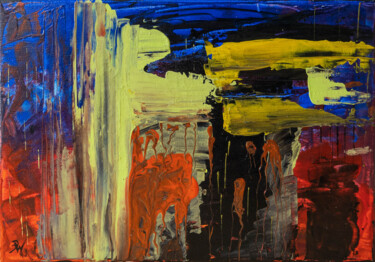 Malerei mit dem Titel "Color Explosion" von Björn Wiedemann, Original-Kunstwerk, Acryl
