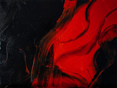 Pintura titulada "Schwarz-Rot" por Björn Wiedemann, Obra de arte original, Acrílico