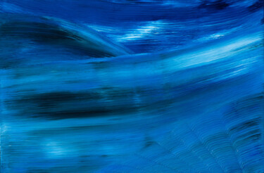 Картина под названием "Wasser" - Björn Wiedemann, Подлинное произведение искусства, Акрил Установлен на Деревянная рама для…