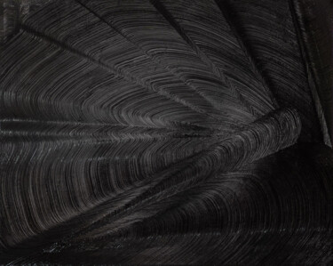 Картина под названием "Black No.2" - Björn Wiedemann, Подлинное произведение искусства, Акрил Установлен на Деревянная рама…