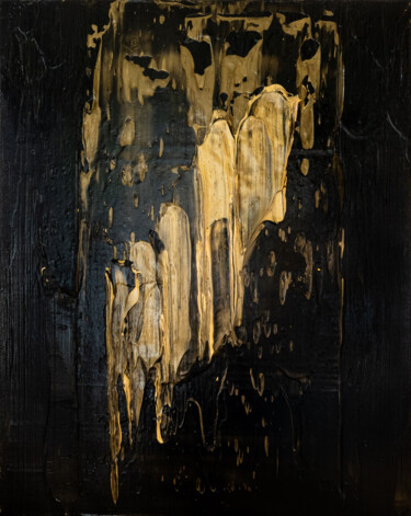 Malerei mit dem Titel "Dark soul with a he…" von Björn Wiedemann, Original-Kunstwerk, Acryl