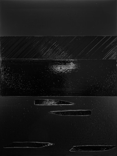 绘画 标题为“Noir et Lumière No.5” 由Björn Wiedemann, 原创艺术品, 丙烯 安装在木质担架架上